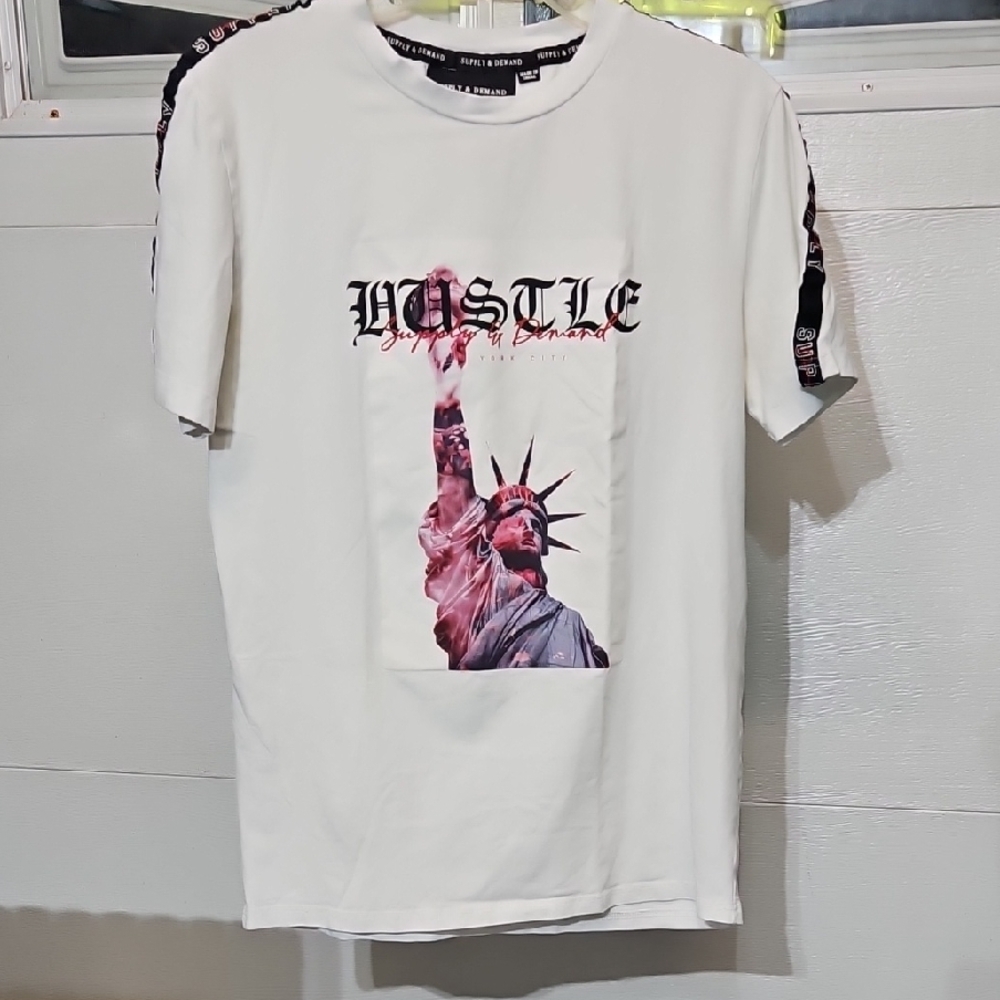 Hustler Hollywood White Graphic T-Shirt
